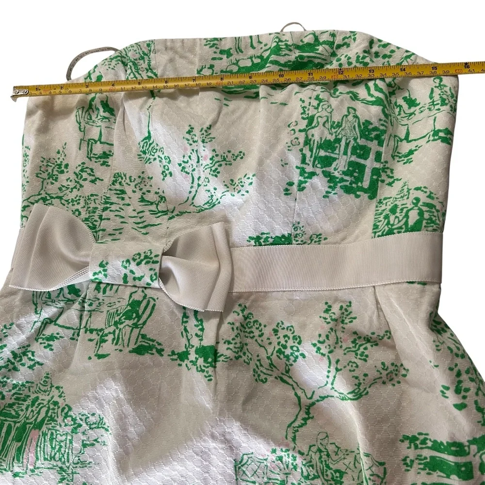 Lilly Pulitzer Amberly Resort White Spring Fever Toile Dress Size 8 Style 26873 - Picture 11 of 11